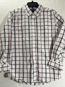 Tommy Hilfiger Long Sleeve Shirt Youth Size XL (20) Red White Blue Button Down - Picture 1 of 12