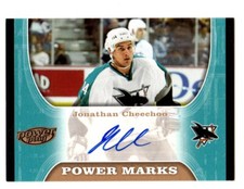 Jonathan Cheechoo AUTOGRAPH 2005-06 Upper Deck POWER MARKS SAN JOSE SHARKS #PMJC