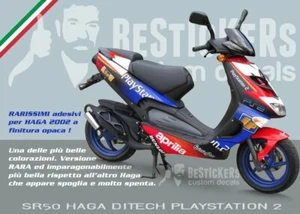 kit adesivi grafiche scooter Aprilia SR 50 HAGA Playstation 2 SBK restauro RARO - Zdjęcie 1 z 17