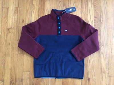 NWT Boy's Vineyard Vines Fleece 1/4 Snap Pullover Shep Shirt Sweatshirt $88 - Image 1 of 4