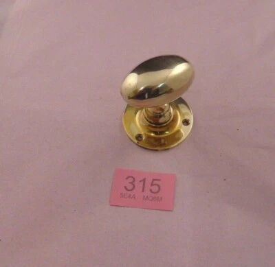 Door Knob Handle Oval Vintage Brass Mortice ref 315  (FREE UK POSTAGE) - Image 1 of 4