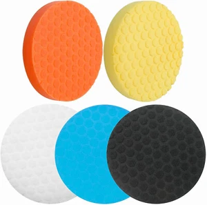 Polishing Pad 7" Car Waxing Polish Foam Sponge Kit Buffer Polisher Buffing Wheel - Picture 1 of 7