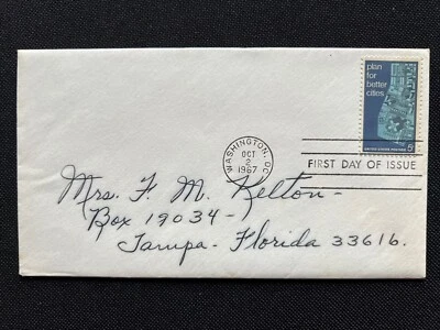 1333 Urban Planning FDC No Cachet Oct 2 1967 Washington DC - Image 1 of 2