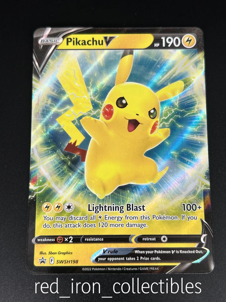 Pikachu V SWSH198 Black Star Promo Sword & Shield Pokemon Card 2022 - Image 1 of 2