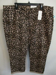 NUEVOS CON ETIQUETAS PANTALONES DE MUJER WESTBOUND 22W DE ALTO RASGO AJUSTADOS CORTE ANIMAL ESTAMPADO - Imagen 1 de 11