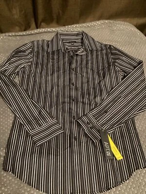 NWT!  Apt 9 Button Up shirt,  Striped, Multicolor, Mens Size S - Image 1 of 3