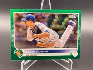 2022 Topps Chrome LOGOFRACTOR Jacob deGrom Green Refractor #/99 - Picture 1 of 7