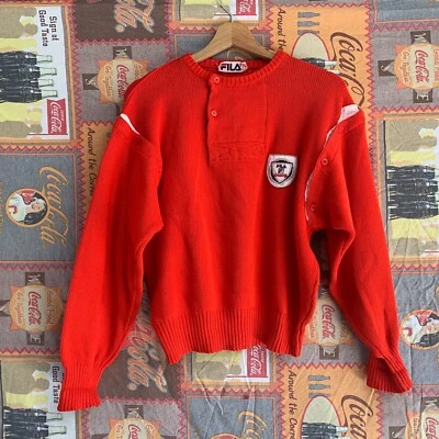RARISSIMO MAGLIONE FILA ANNI 80' CON MANICHE ESTRAIBILI NO BORG VINTAGE LINE S - Imagen 1 de 4