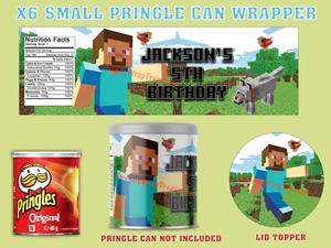 PERSONALIZZATO Pringle Label Label Wrapper Involucro Ideale Borsa Compleanno Riempitivo - Foto 1 di 1