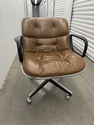 Vtg 1970s MCM Knoll Charles Pollock Executive Office Chairs (5 Total) - Image 1 of 4