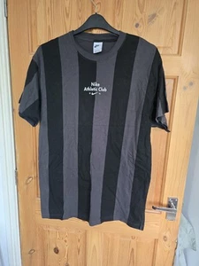 Mens Nike Black Grey Stripe T Shirt Size L - Picture 1 of 2