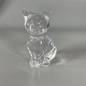 daum frankreich kristall 3 1/2 Zoll Katzenfigur - Bild 1 von 10