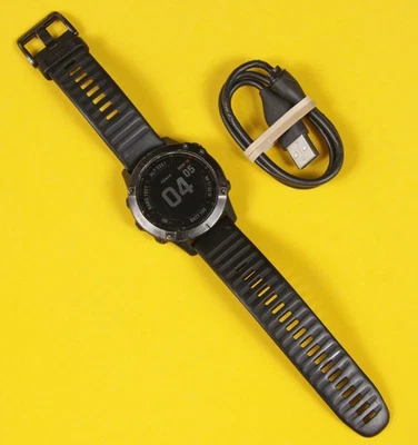 Garmin Fenix 6 Pro 47mm Plastic Black Case Band GPS Watch (0100241014) - Image 1 of 4