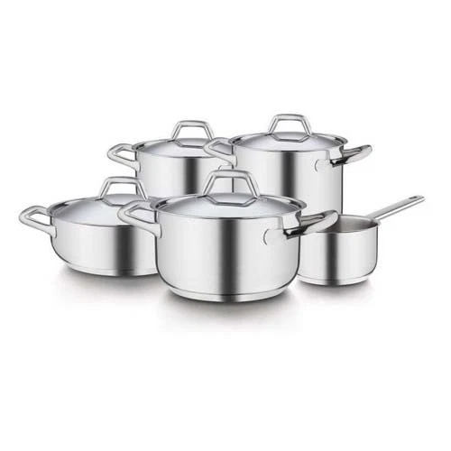 BARAZZONI BATTERIA PENTOLE 9 Pezzi Chef Line Acciaio Inox 18/10 163909 - Immagine 1 di 1