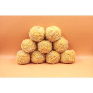 9 balls Baby Alpaca / Wool Yellow Warm Knitting Crochet Light Worsted Yarn - Picture 1 of 6