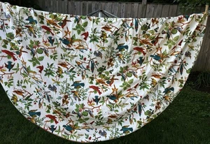 Atemberaubende Vintage Audubon Vogel Tischdecke Margaret Smith Druck 1970er Rund 83” - Bild 1 von 10