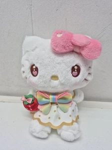 Sanrio Giornale Fragola 50° Anniversario 5,5 in Peluche Mascotte Hello Kitty - Foto 1 di 6