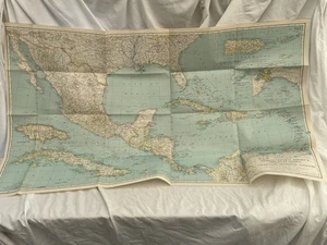 Vintage National Geographic Map Mexico, Central America And The West Indies 1934 - Picture 1 of 5