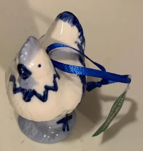 Kurt Adler Blue and White ROOSTER Christmas Ornament NWT - Picture 1 of 2