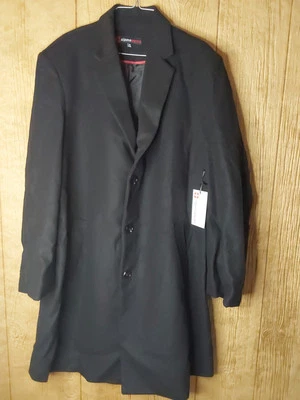 Alpine Swiss Wool Blend Coat - Men's 2XL -Black  - Image 1 of 4