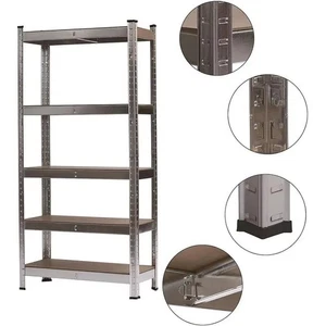 5-Tier Heavy Duty Metal Shelving Unit Garage Storage Rack Adjustable Steel Shelf - Picture 1 of 6