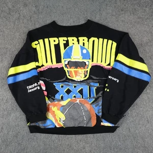 Vintage New York Giants Sweatshirt Mens XL Super Bowl XXV Caribe NFL AOP Shirt - Picture 1 of 15