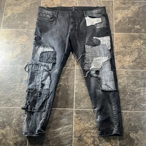 Jordan Craig Jeans Legacy Edition Sean Black 44x32 Thrashed Patch Distressed - Bild 1 von 12