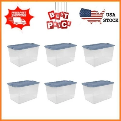 Sterilite 66 Qt. Latch Box Plastic Adult, Blue Moonlight, Set of 6 Foto 1 de 4