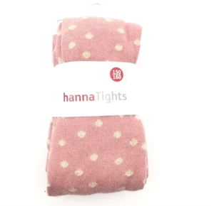 Hanna Tights Girl's Pink Glitter Dot Tights Sz 12 US L69944 - Picture 1 of 1