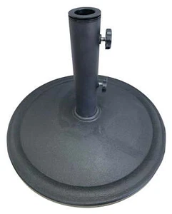 26LB Matte Black Round Umbrella Base Designed to be Used with a Patio Table - Picture 1 of 3