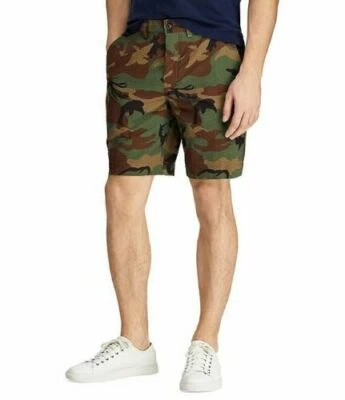 Polo Ralph Lauren Big & Tall Men's Green Camo Relaxed Fit 10" Cargo Shorts 46B - Image 1 of 4