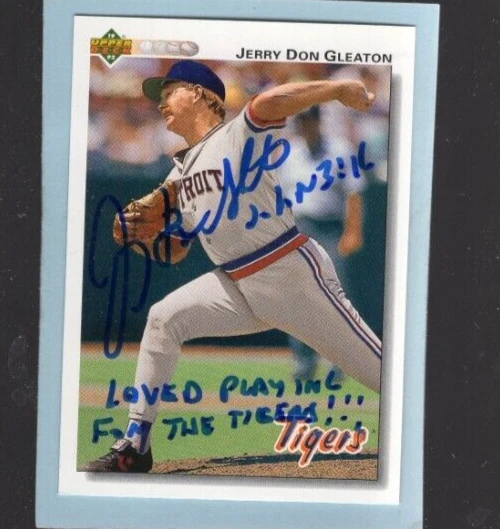 Autographed Jerry Don Gleaton Loved Playing for the Tiger Stadium! added 1992 UD - Image 1 of 1