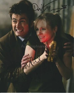 Foto 8x10 firmada a mano por David Tennant y Georgia Moffett, autógrafo, Dr Who - Imagen 1 de 2