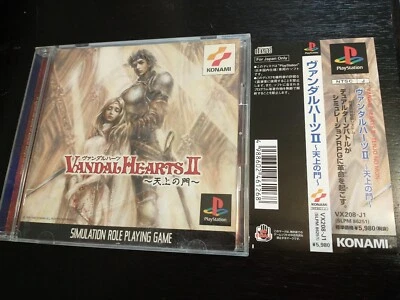 PS1 VANDAL HEARTS II. PS2. Importación de Japón. Vendedor de Estados Unidos. Ligera grieta frontal de la caja Foto 1 de 4
