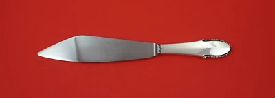 Cuchillo para pasteles de plata esterlina con cuentas de Georg Jensen HH WS ancho sin muesca 10 3/8" Foto 1 de 2