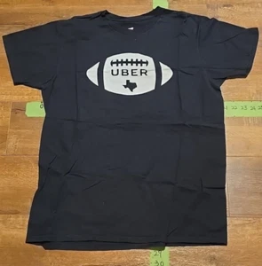 Uber Football Texas Graphic T-Shirt Size Large Black - Picture 1 of 5