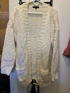 SANCTUARY BEAUTIFUL IVORY HAND KNIT?COMFY COZY OVERSIZE CARDIGAN SWEATER M - Bild 1 von 7