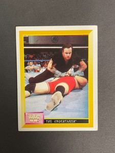 RARE - 1993 Merlin WWF Sticker Card #26 Undertaker wwe action packed rookie