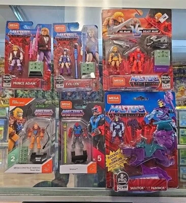 MEGA CONSTRUX MOTU LOT HE-MAN SKELTOR STRATOS ADAM BEASTMAN PANTHOR EVIL-LYN NEW - Image 1 of 4