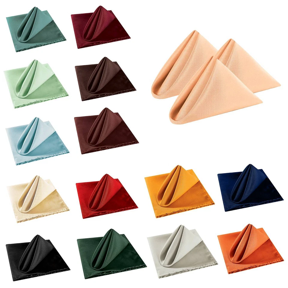 10-100 Plain Polyester Cotton Napkins Dining Towel Napkin Cloth Party Serviettes - Image 1 of 1