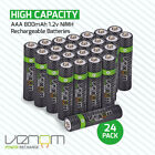 Venom wiederaufladbare AAA-Batterien – hohe Kapazität, 800 mAh, 1,2 V NiMH...