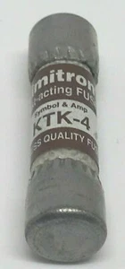 KTK-4 Cooper Bussmann 4 Amp 600Vac Limitron Fast Acting Fuse KTK4 (4) - Picture 1 of 2