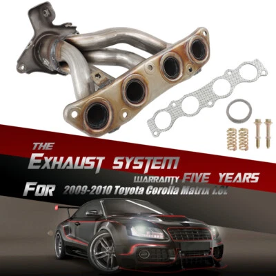 Colector de escape con kit de junta para Toyota Corolla Matrix 2009-2010 1,8 L 5 años Foto 1 de 4