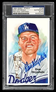 Don Drysdale Signed 1985 Perez-Steele Postcard Dodgers PSA Encapsulation - Picture 1 of 1
