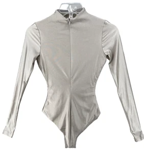 Body Skims Talla XS Manga Larga Cuello Alto Cremallera Malla Forrada Compresión Tanga - Imagen 1 de 12