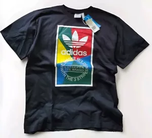 NWT ADIDAS Die Marke Mit Den 3 Streifen The Brand With Three Stripes Black L. - Picture 1 of 6