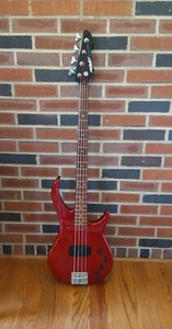 🇺🇲USA-Made Vintage Peavey G-Bass 4 String Active Bass Guitar Red Metalflake - Picture 1 of 17