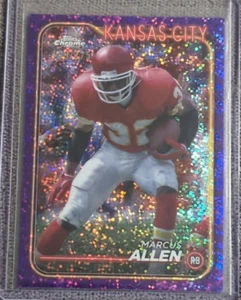 2024 Topps Chrome Purple Speckle Refractor #94 Marcus Allen /275 Chiefs NFL - Picture 1 of 2