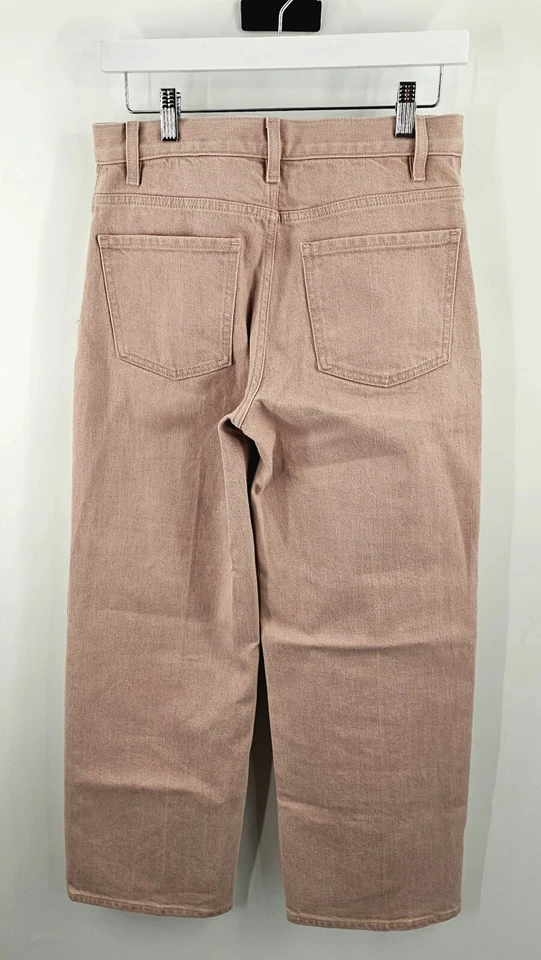 Theory Jeans Size 26 Women Treeca Dyed Blush Pink Mid-Rise Wide Leg Crop Denim - Image 1 of 4