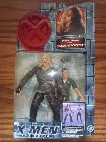 Vintage Marvel MOC X-men Movie 2000 Sabretooth Security Guard Toybiz New Sealed Cover